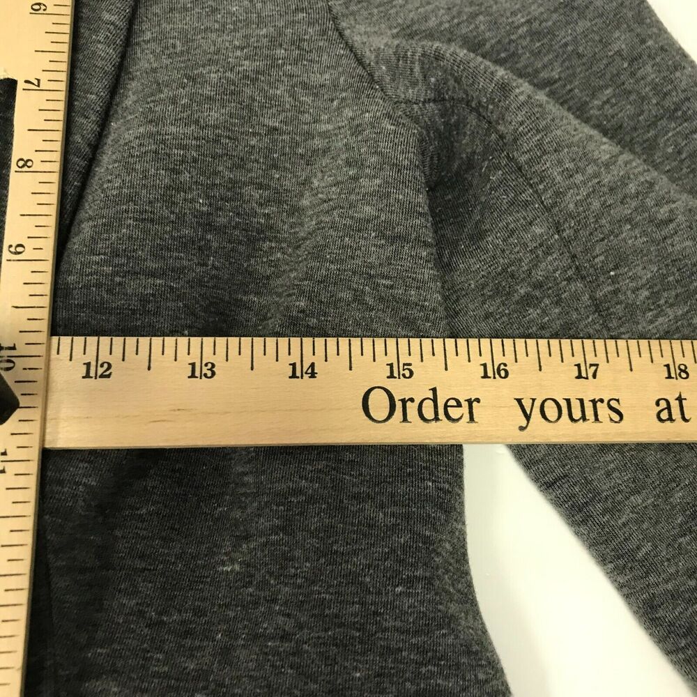 Saks 5th Avenue Blazer Womens XS Heather Gray Knit Single Button Ruched Modern - Picture 9 of 10